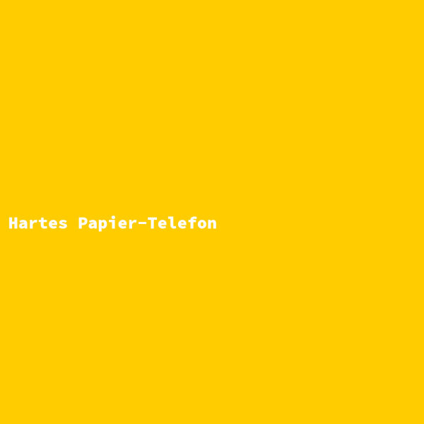 Hartes Papier-Telefon